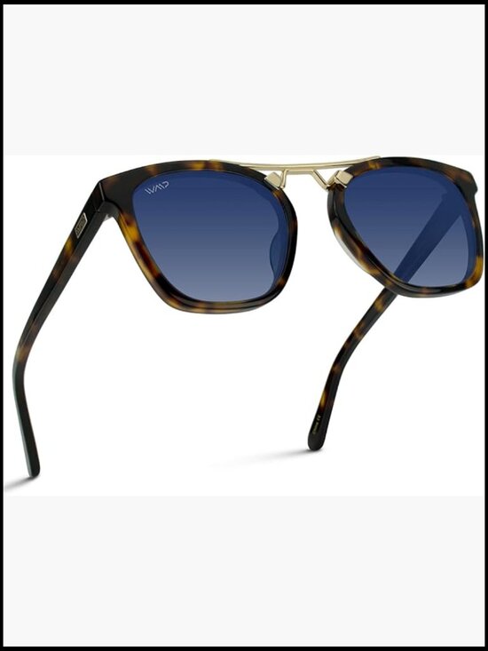 Oversized Square Polarized Acetate Sunglasses with Metal Double-Bar Bridge main image 5